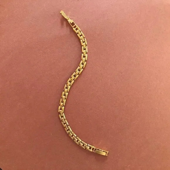 18K Gold GP Pantheon Chain Bracelet - Picture 4 of 4